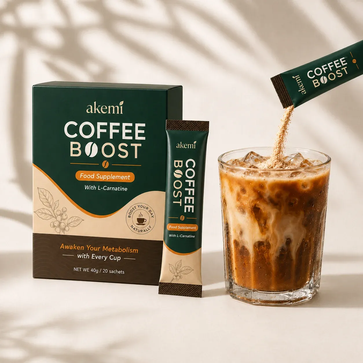 Akemi Coffee Boost product presentation